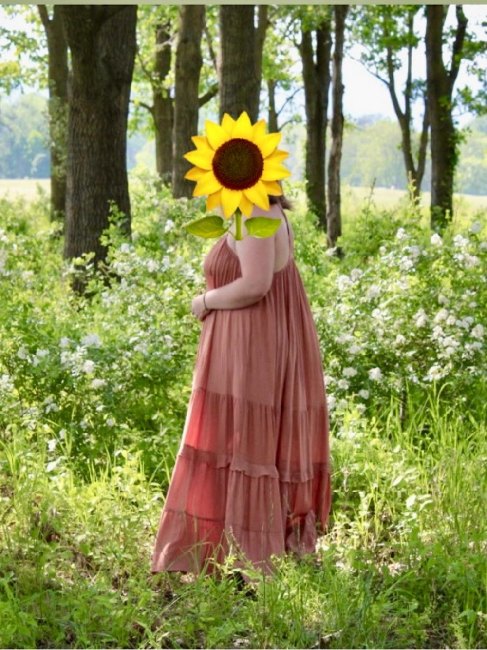 Tiered Maxi Dress in Dusty Rose